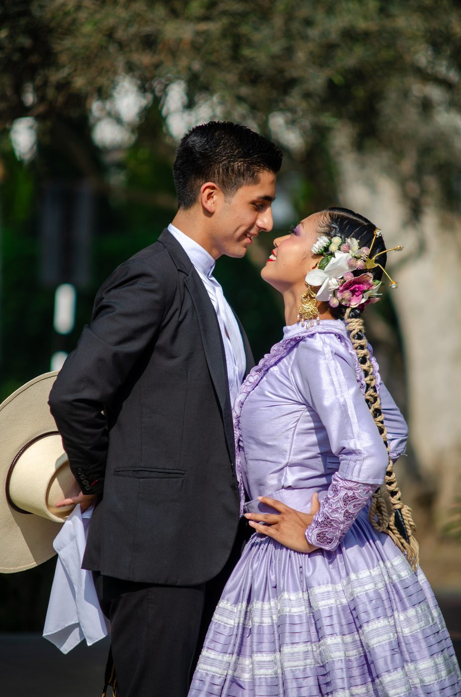 Pareja de baile Chafloc Marinera con sombrero